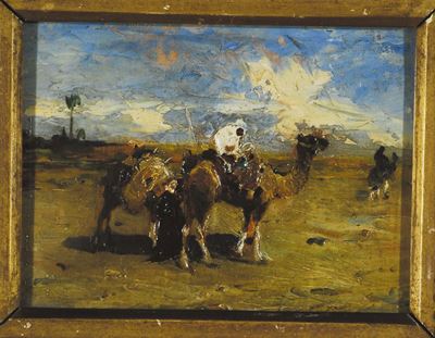 Lorenzo Delleani (1840-1908)beduini nel Deserto
