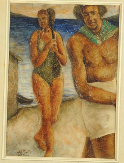 Fiore Martelli (1908-1934)bagnante con Pagaia
