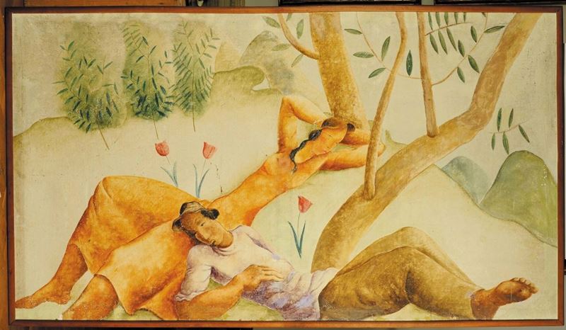 Fiore Martelli (1908-1934) Il riposo  - Auction 19th and 20th century paintings - II - Cambi Casa d'Aste