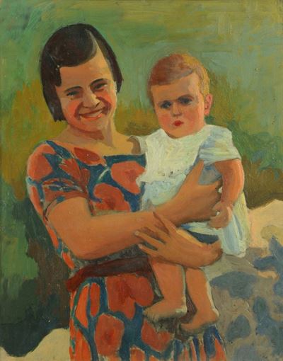 Stefano Baghino (1881-1920)madre con Figlio