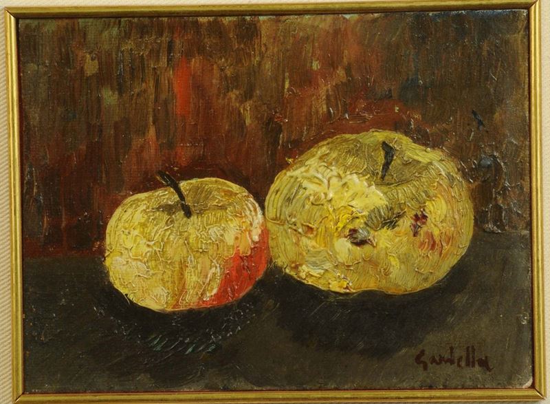 Riccardo Gardella (1909-1986) Natura morta con mele  - Asta Dipinti del XIX e XX secolo - II - Cambi Casa d'Aste
