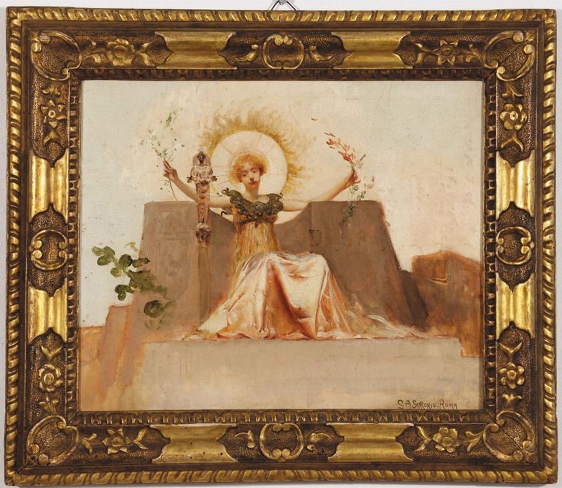 Giulio Aristide Sartorio (1860-1932) Diana di Efeso  - Asta Dipinti del XIX e XX secolo - II - Cambi Casa d'Aste