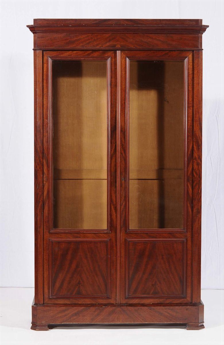 Libreria a due ante a vetri, XIX secolo  - Asta Libri Antichi e Rari - Cambi Casa d'Aste