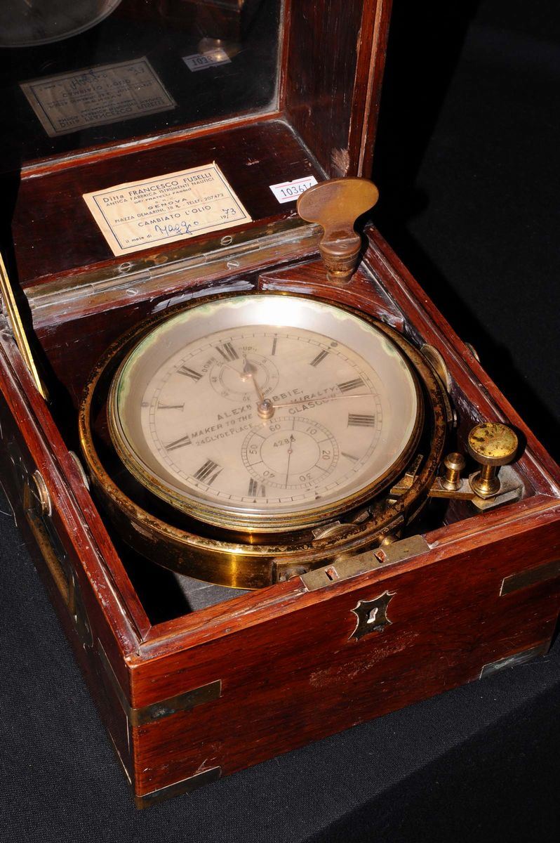 Cronometro, Maker to the Admirality, Alex & Dobbie Glasgow  - Auction Pendulum and Decorative Clocks - Cambi Casa d'Aste