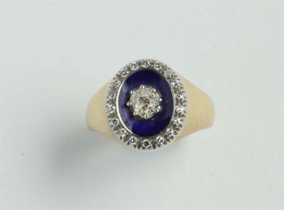 Anello in Oro e Smalto