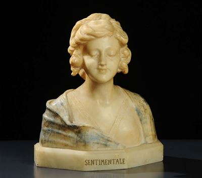 Due Busti Femminili in Marmo Bianco, Fine XIX Secolo