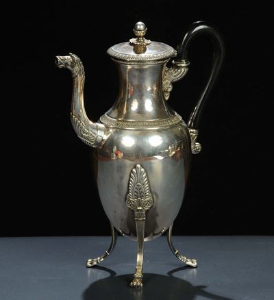 Caffettiera in Argento, Parigi 1838 Circa
