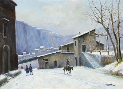 Vincenzo Canino (1892-1978)paesaggio Invernale