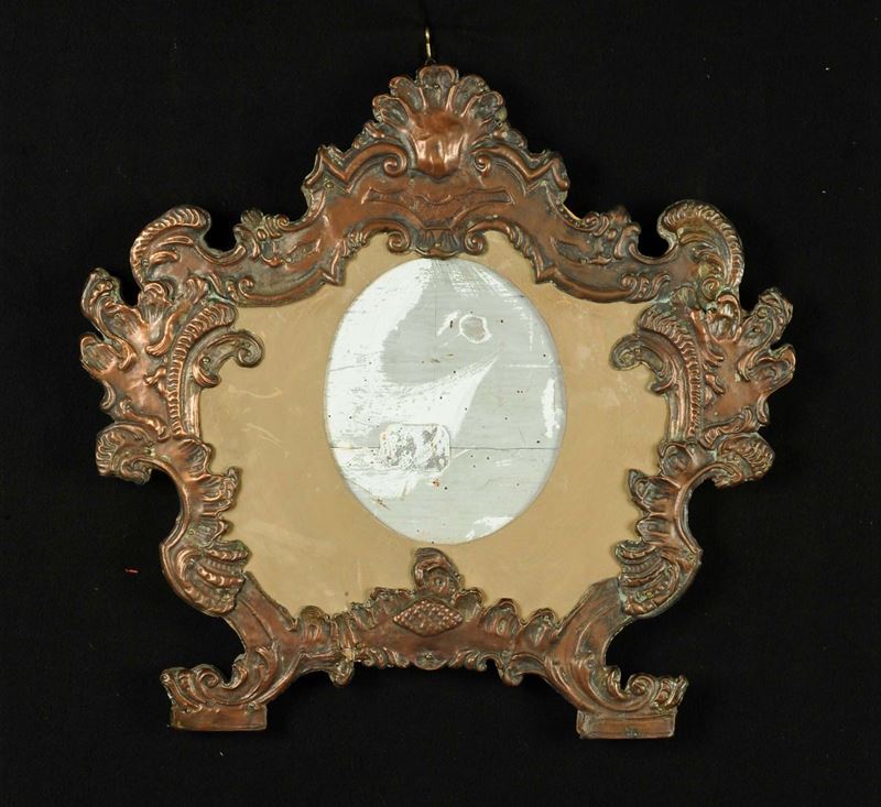 Lotto composto da cartagloria in rame ed altri oggetti  - Auction Antiques and Old Masters - Cambi Casa d'Aste