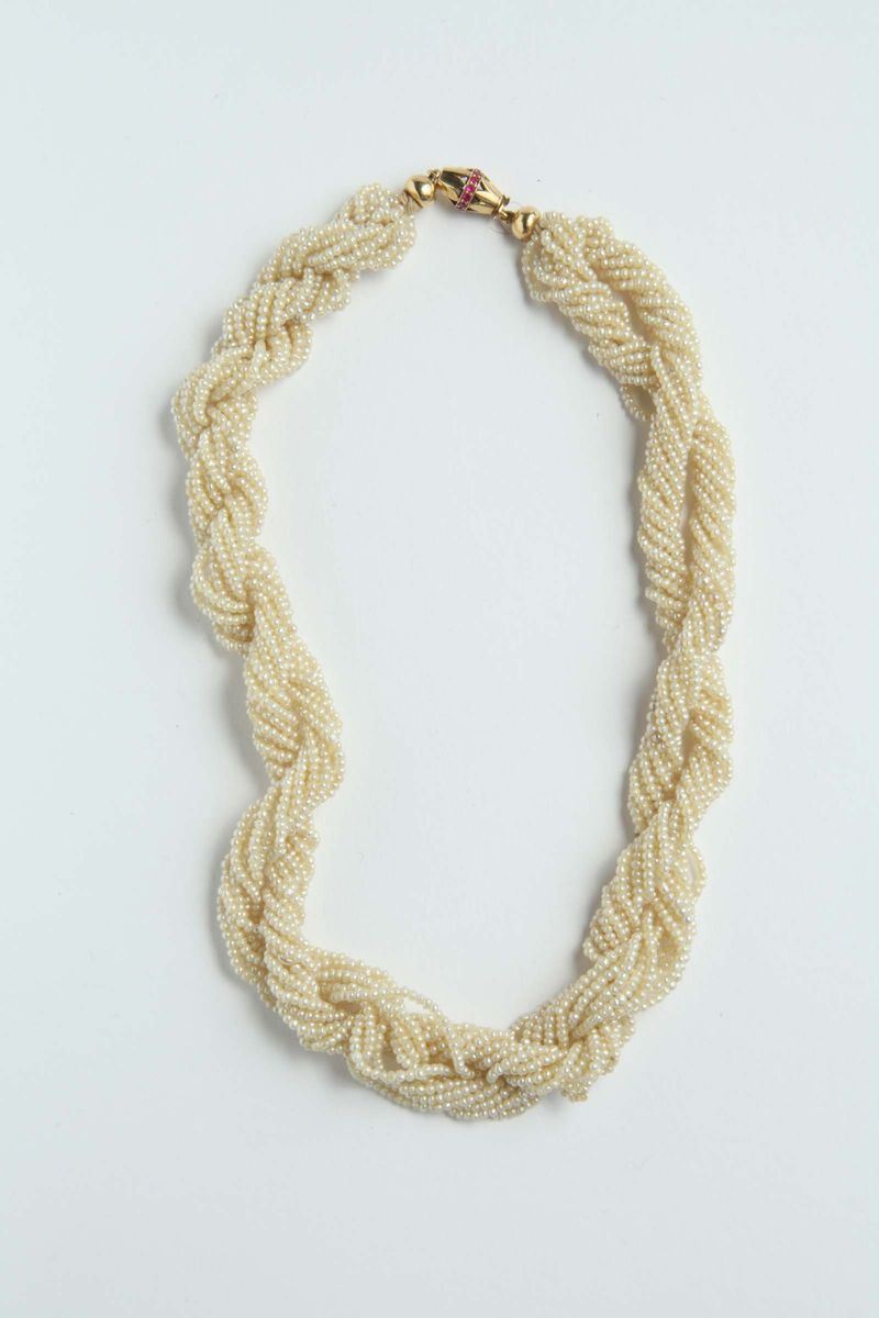 Collana con perle Keshi  - Auction OnLine Auction 06-2012 - Cambi Casa d'Aste