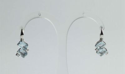 Orecchini con Acquamarina e Diamanti