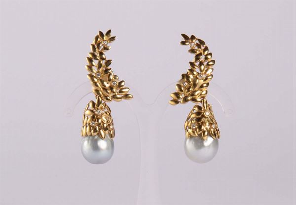 Orecchini con perle australiane