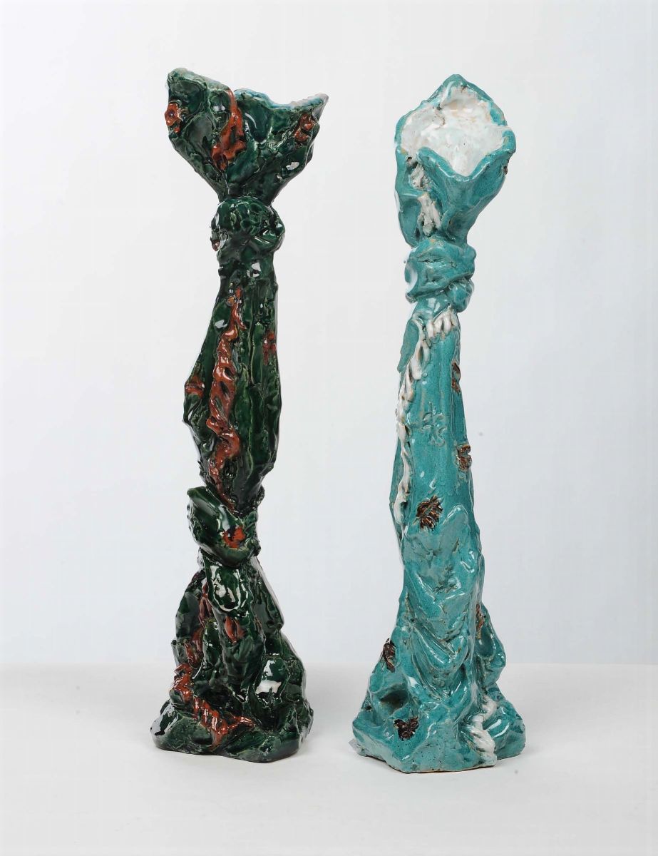 Leoncillo (1915-1968)due Candelieri