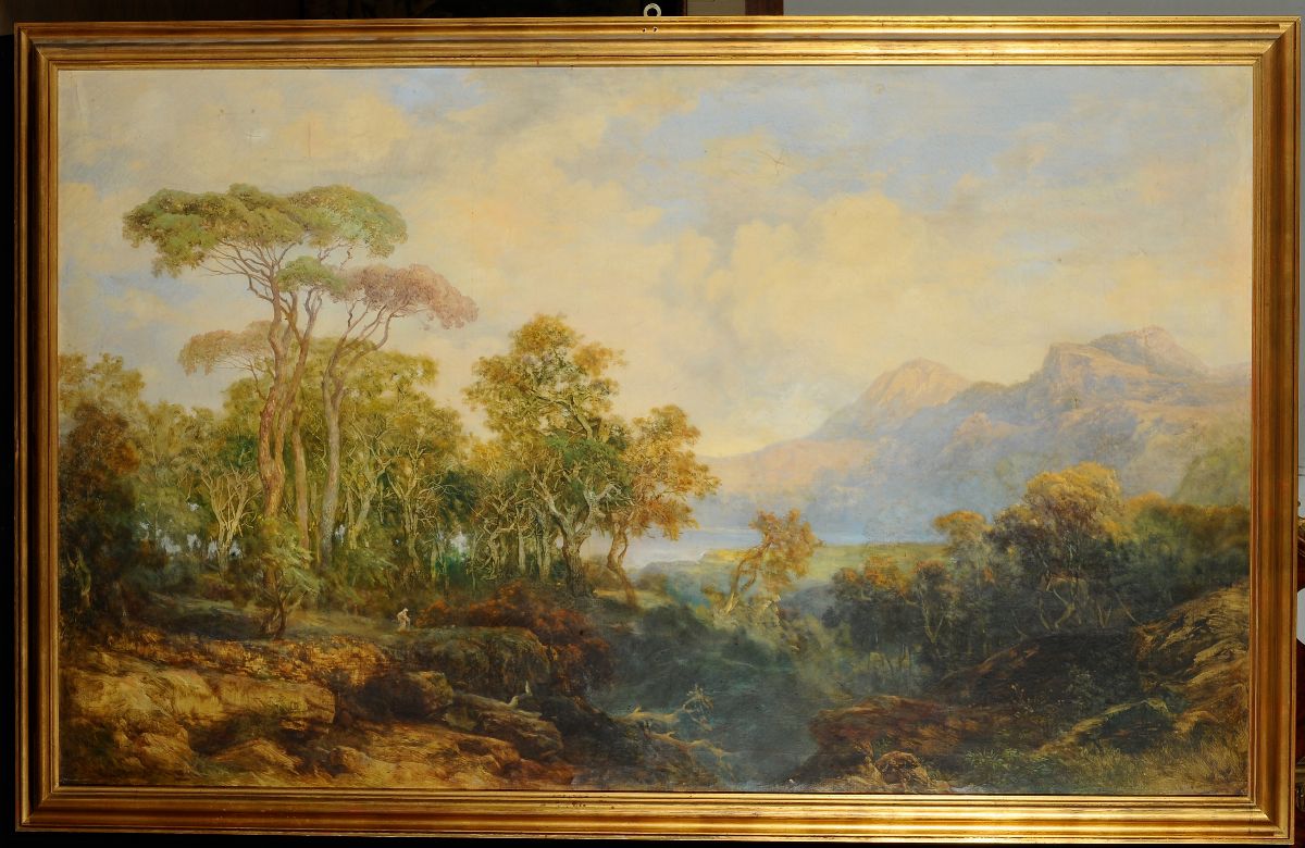 Alessandro Castelli (1809-1902)paesaggio Lacustre