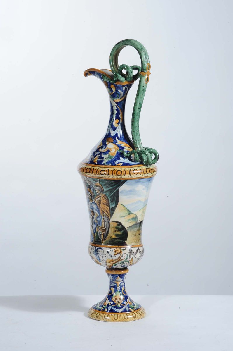 Brocca in Maiolica, Sicilia Metà XIX Secolo
