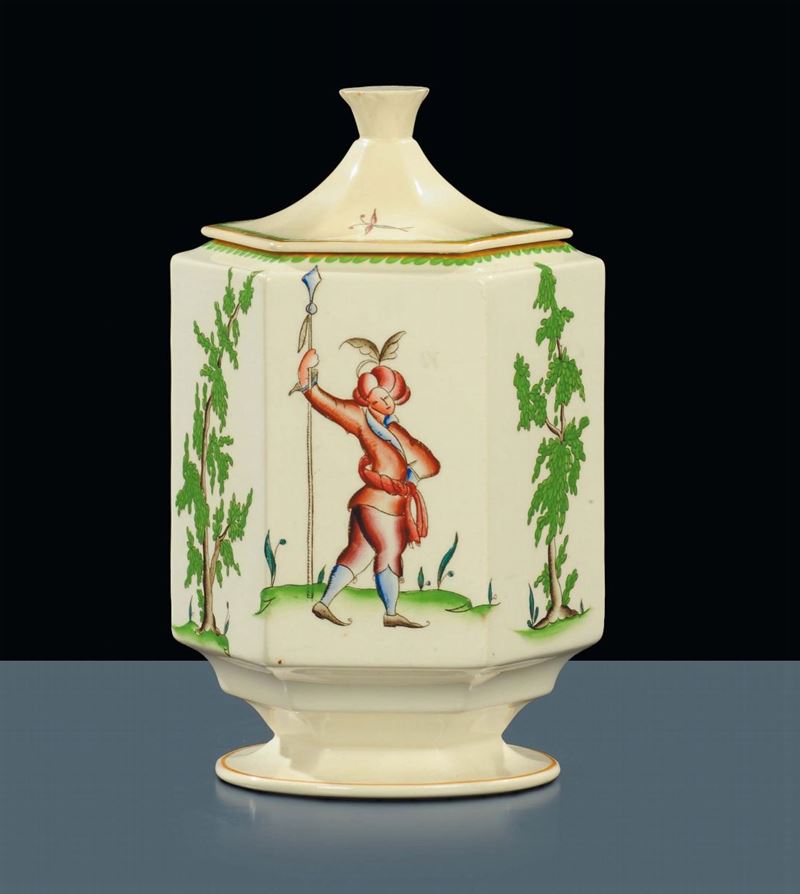 Guido Andlovitz (1900-1965) - S.C.I. - Laveno Potiche esagonale in ceramica bianca  - Auction OnLine Auction 12-2011 - Cambi Casa d'Aste