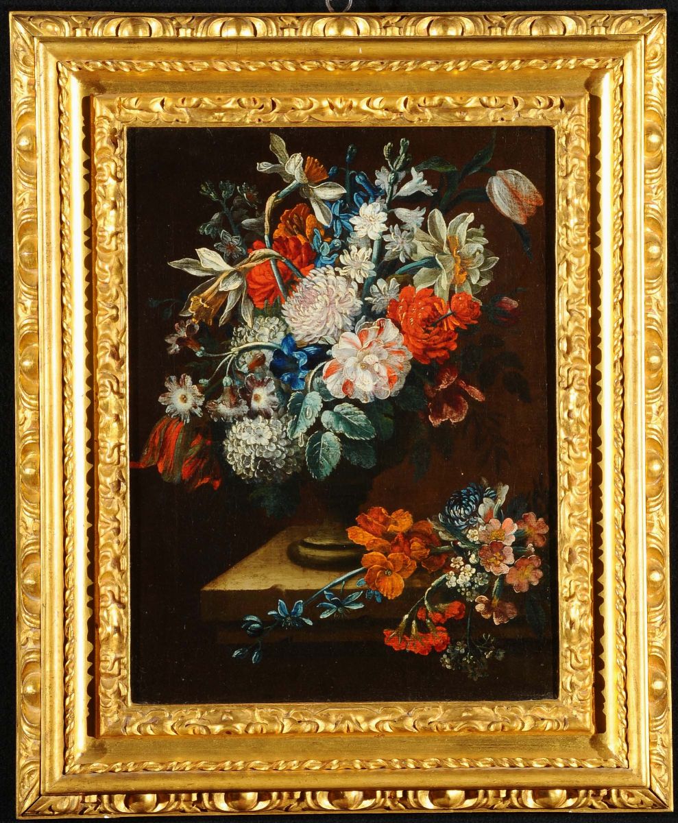 Scuola Romana del XVII Secolonatura Morta con Fiori Natura Morta con Fiori