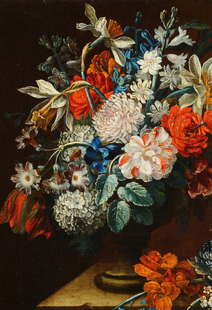 Scuola Romana del XVII Secolonatura Morta con Fiori Natura Morta con Fiori