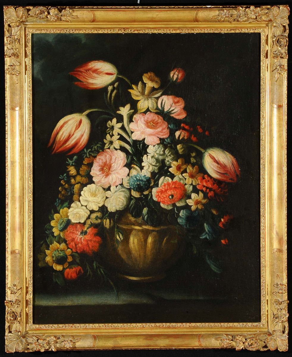 Scuola Emiliana del XVIII Secolonatura Morta con Fiori Natura Morta con Fiori