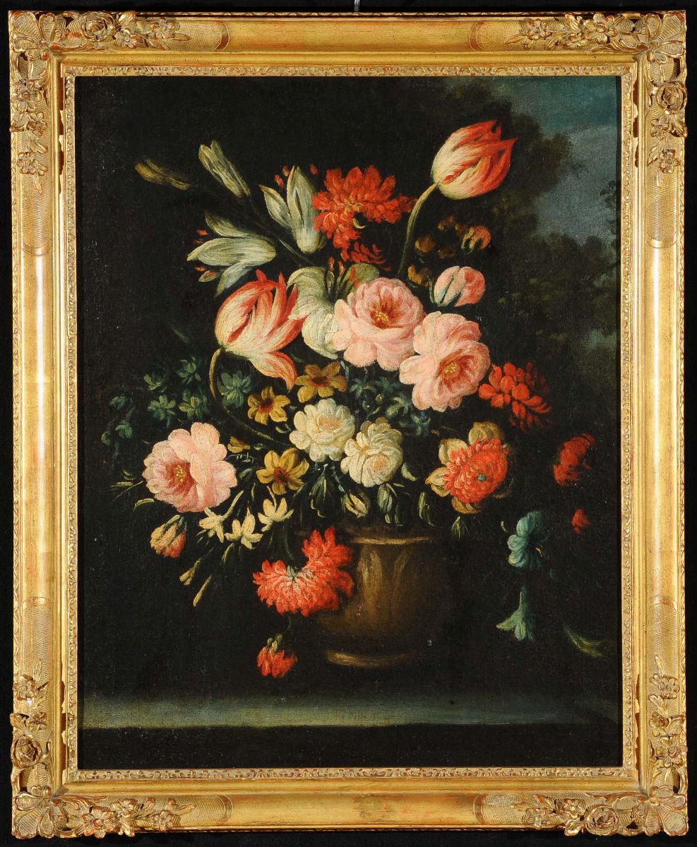 Scuola Emiliana del XVIII Secolonatura Morta con Fiori Natura Morta con Fiori