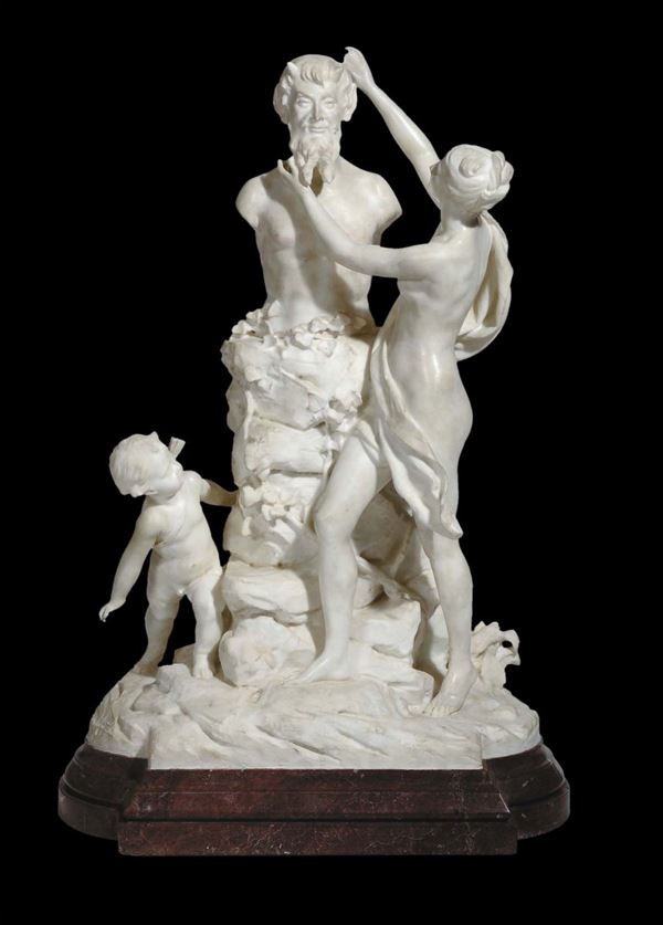 Egisto Gaiani (1832-1890) Pan, Siringa e Cupido, 1886