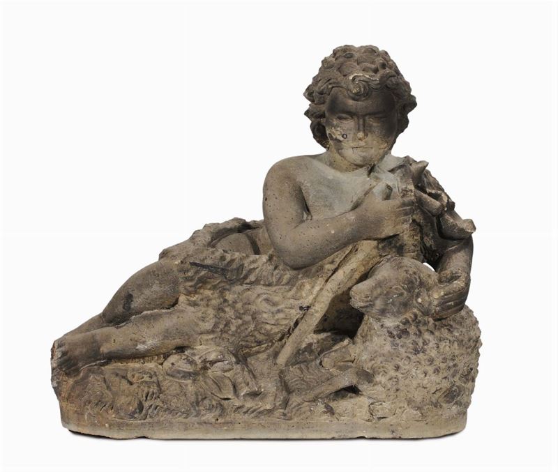 Scultura in pietra raffigurante San Giovannino, arte Italiana del XVI-XVII secolo  - Auction Sculpture and Works of Art - Cambi Casa d'Aste