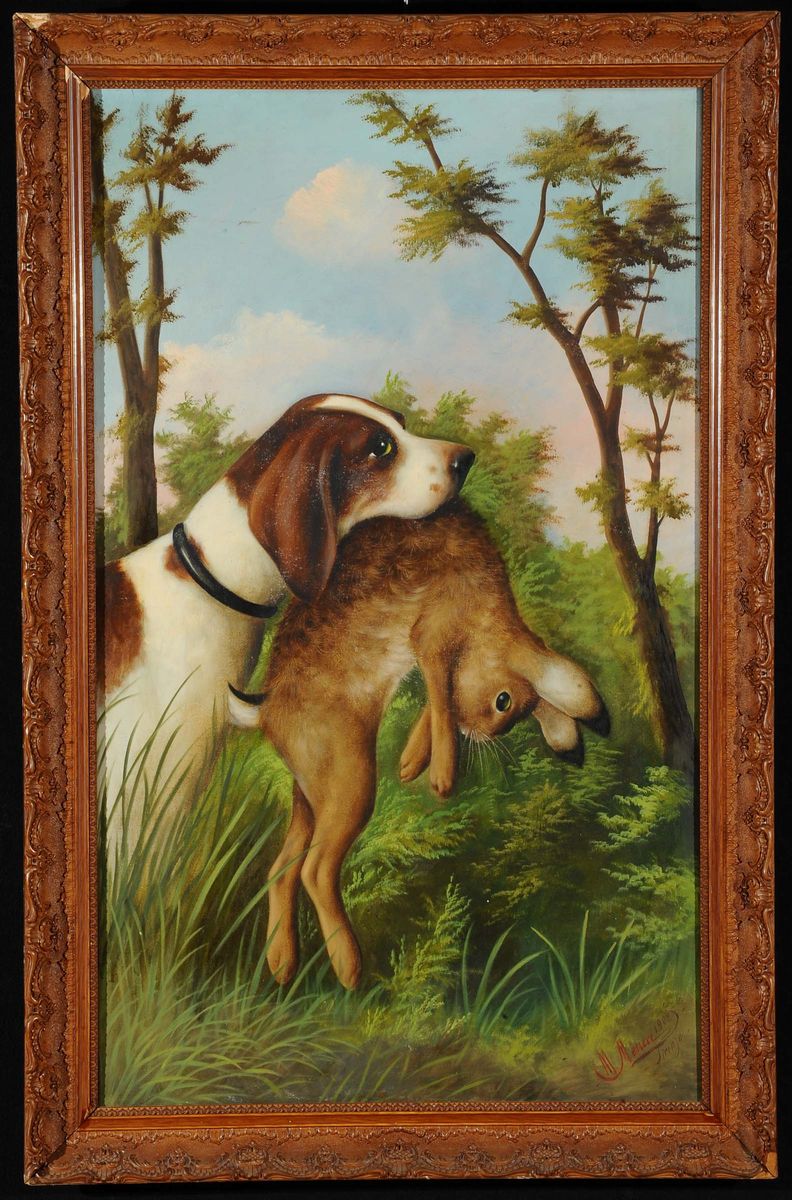 Michelangelo Meucci (1840-1909), Attribuito Acani con Selvaggina