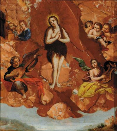 Scuola del XVII Secolosanta con Amorini