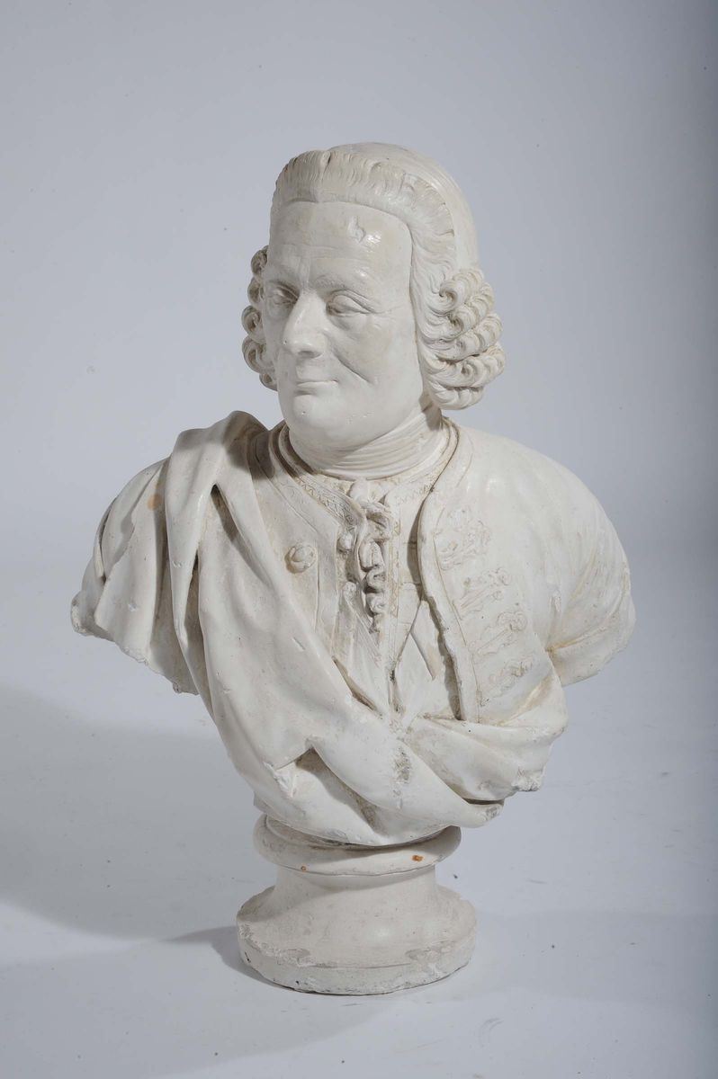 Busto in gesso, XVIII secolo  - Auction Antiques and Old Masters - Cambi Casa d'Aste