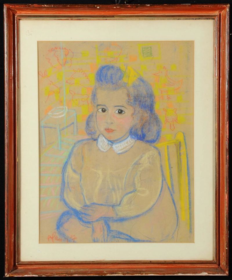 Anonimo del XX secolo Ritratto di bambina  - Auction OnLine Auction 01-2012 - Cambi Casa d'Aste