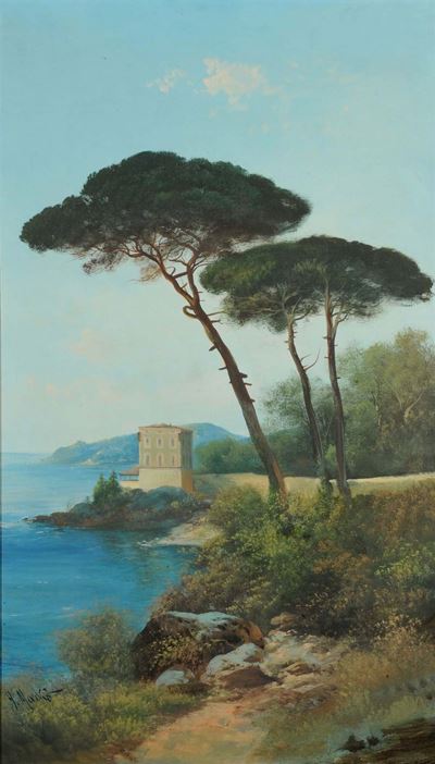 Henry Marko (1855-1921)veduta Costiera