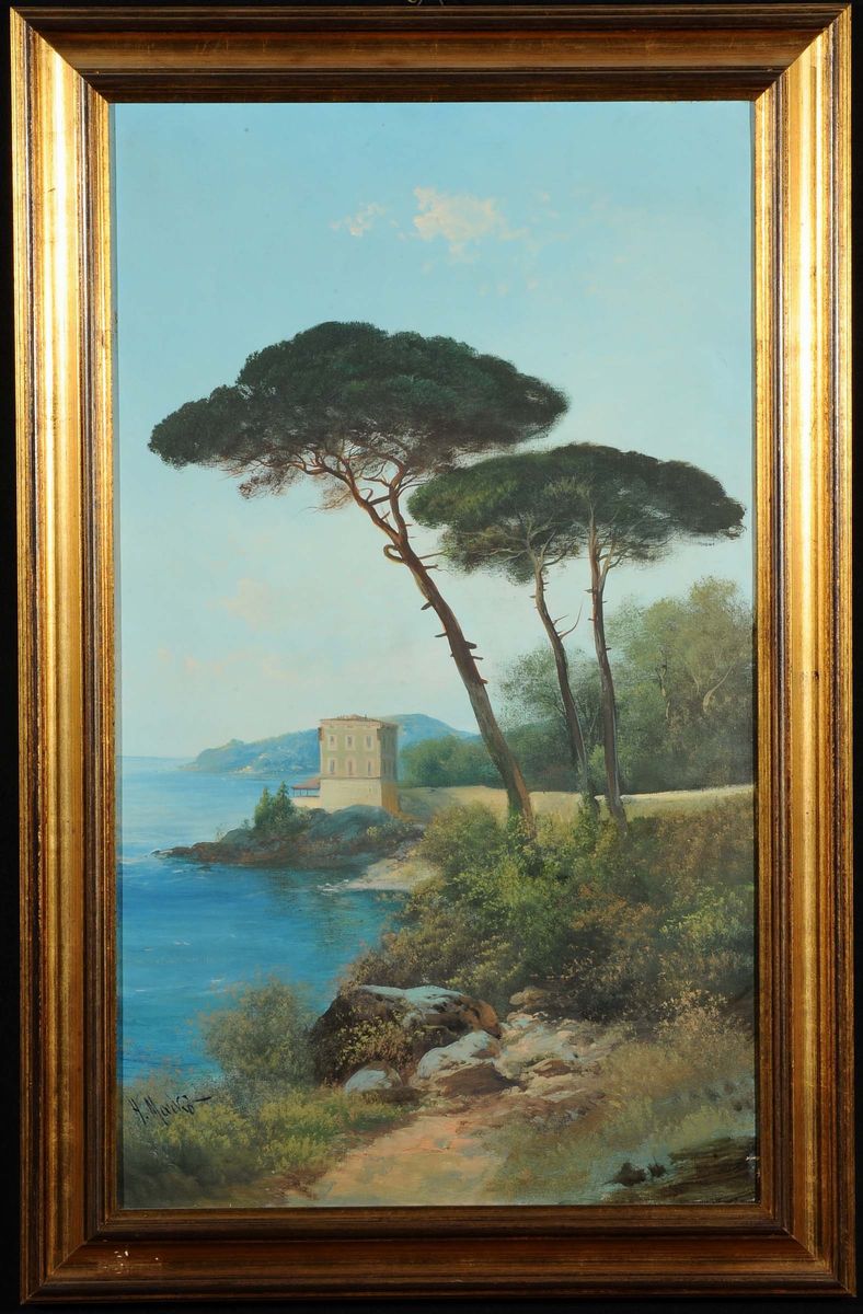Henry Marko (1855-1921)veduta Costiera