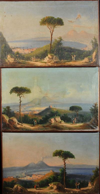 Scuola Napoletana del XIX Secolovedute Costiere