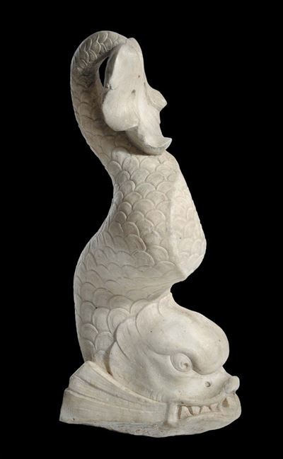 Scultura in Marmo Bianco Raffigurante Tritone, Genova XVII Secolo