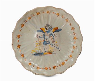 Alzatina in Maiolica, Faenza Seconda Metà del XVII Secolo