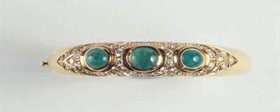 Bracciale Rigido con Smeraldi