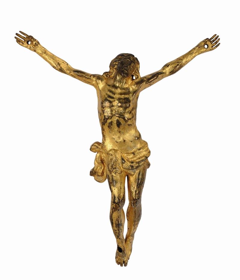 Cristo in bronzo dorato, XVIII secolo  - Asta Antiquariato e Dipinti Antichi - Cambi Casa d'Aste