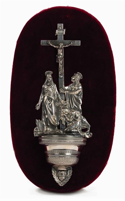 Acquasantiera in Argento, Milano XIX Secolo