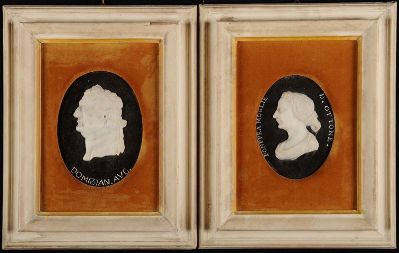 Due profili in marmo raffiguranti Poppea e Domiziano Augusto  - Auction Antiques and Old Masters - Cambi Casa d'Aste