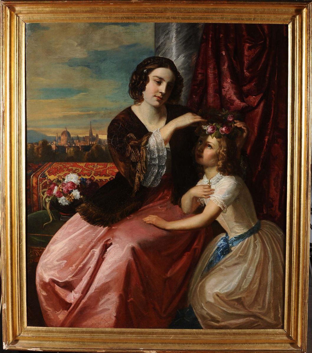 Natale Schiavoni (1777-1858), Attribuito Acontessa con Figlia
