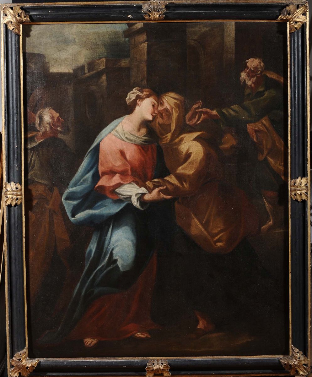 Scuola Italiana del XVIII Secoloincontro della Vergine con Sant'anna