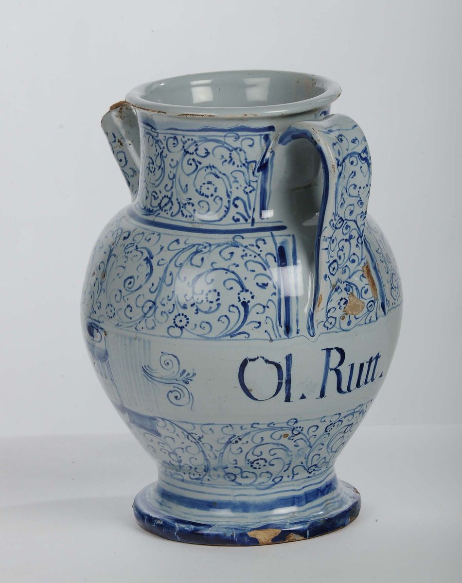 Boccale in Maiolica, Genova Fine XVI Secolo