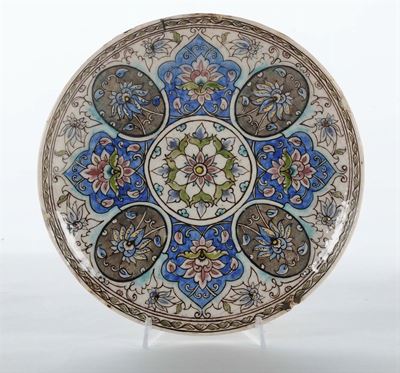 Piatto in Maiolica, Persia XIX Secolo