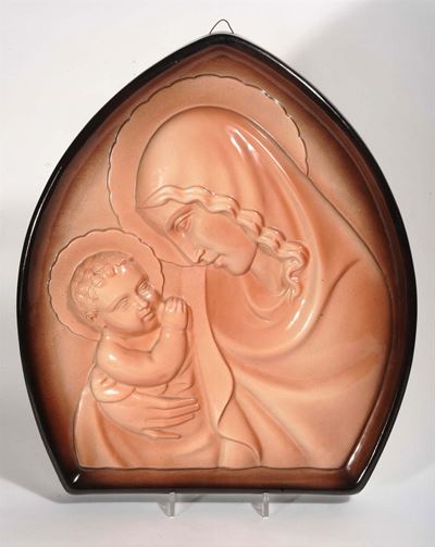 Piastra in Maiolica Dipintamaternità