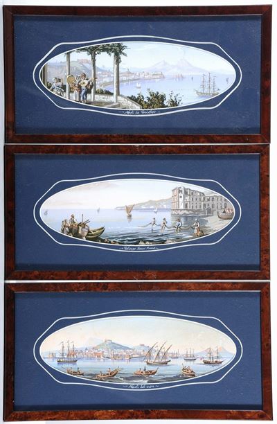 Anonimo del XIX Secolovedute di Napoli
