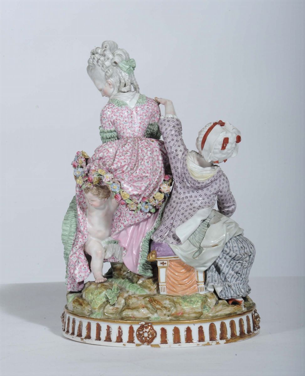 Gruppo in Porcellana con Figure, XIX Secolo