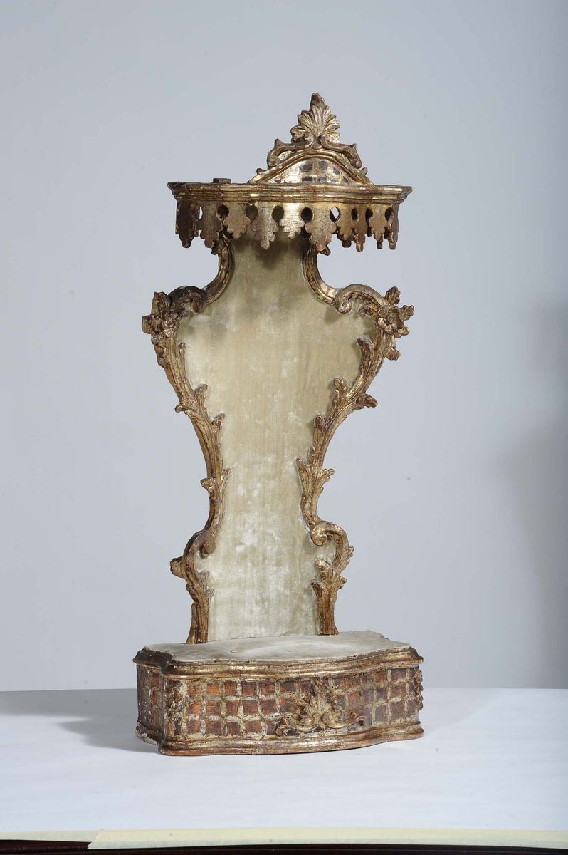 Tempietto in legno intagliato e dorato a mecca, XVIII secolo  - Auction Antiques and Old Masters - Cambi Casa d'Aste