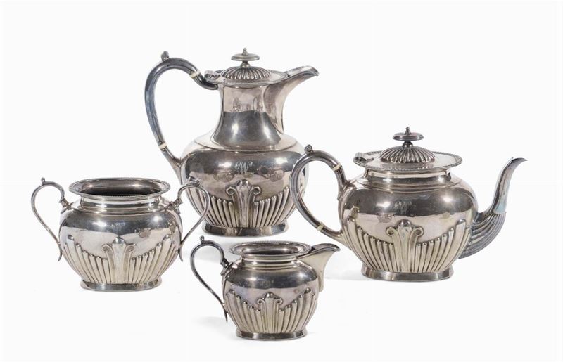 Servizio da tè e caffè in silver plated, Inghilterra  - Auction Antiques and Old Masters - Cambi Casa d'Aste