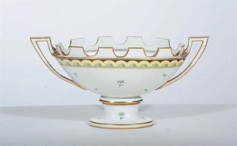 Coppa rinfrescatoio in porcellana, Dresda XIX secolo  - Auction OnLine Auction 02-2012 - Cambi Casa d'Aste