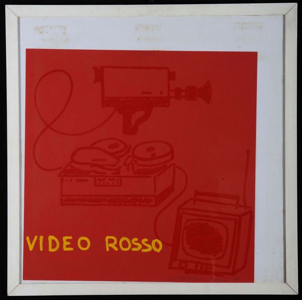 Aldo Mondino (1938-2005) Video rosso